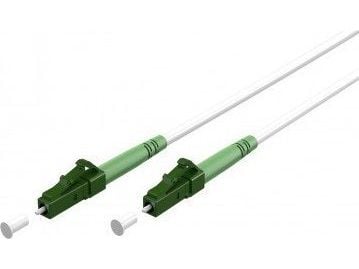 goobay - Koblingskabel - LC/APC-enkeltmodus (hann) til LC/APC-enkeltmodus (hann) - 3 m - fiberoptisk - simpleks - 9 / 125 micron - hvit