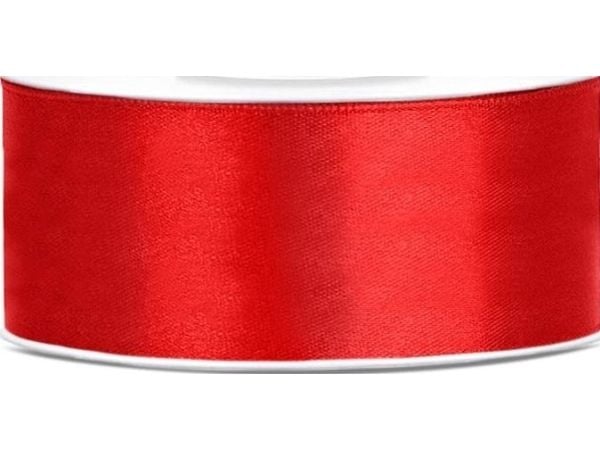 Party Deco satinband, rött, 25 mm x 25 m universell Party Deco satinband, rött, 25 mm x 25 m universell