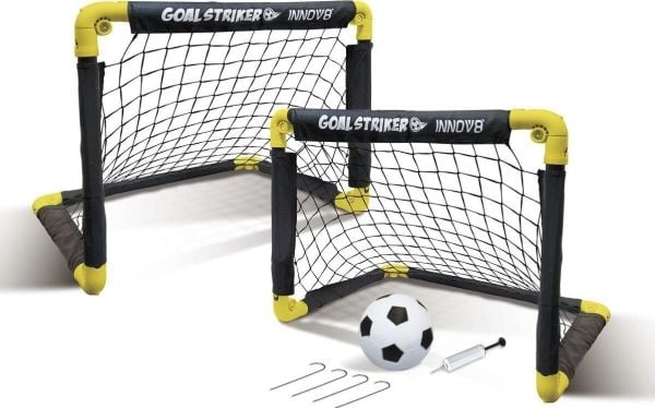 Victoria Sport sett med 2 sammenleggbare mål 50x44x44 cm med nett, ball og pumpe