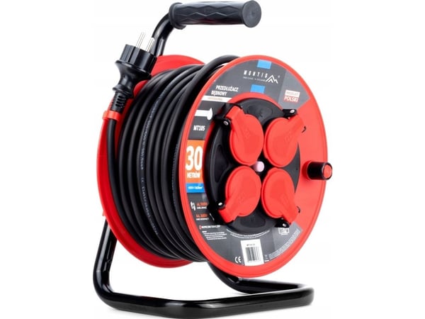 Montis PROFESSIONAL jatkojohto MT105-30 4x2p+Z IP44 16A 3680W 3x1.5 30m Montis musta