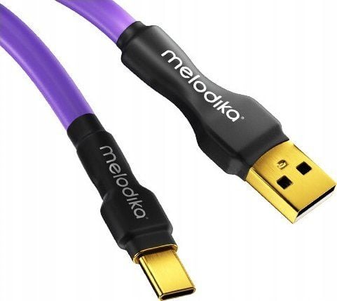 Melodika MDUAC10 Purple USB A-C-kabel (bl.a. til DAC/enheter for medisinsk utstyr) – 1 m