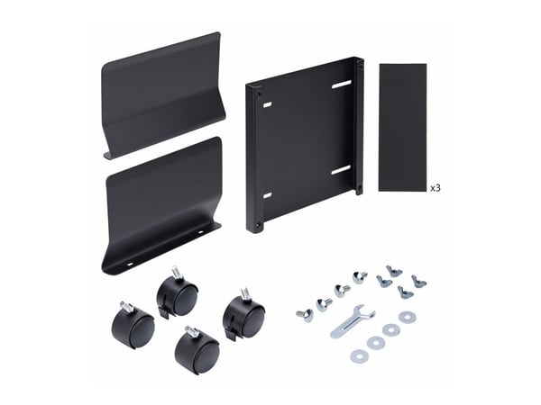 Startech Computer Tower Cart Rolling CPU Caddy w/ Wheels, Adjustable - Vogn - for personlig datamaskin - stål - svart