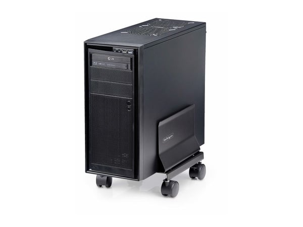 Startech Computer Tower Cart Rolling CPU Caddy w/ Wheels, Adjustable - Vogn - for personlig datamaskin - stål - svart