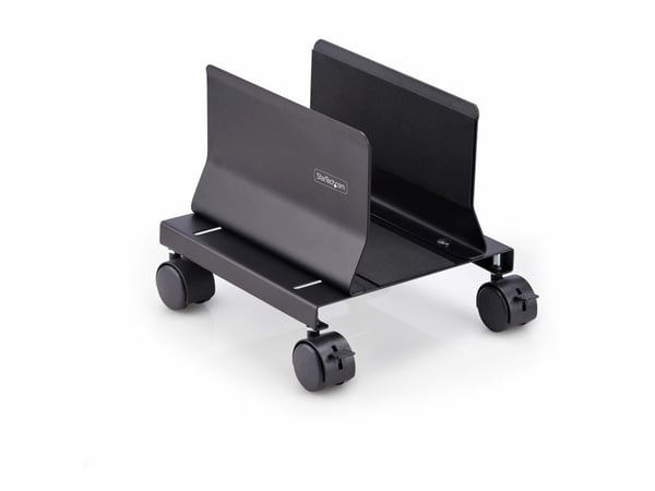 Startech Computer Tower Cart Rolling CPU Caddy w/ Wheels, Adjustable - Vogn - for personlig datamaskin - stål - svart