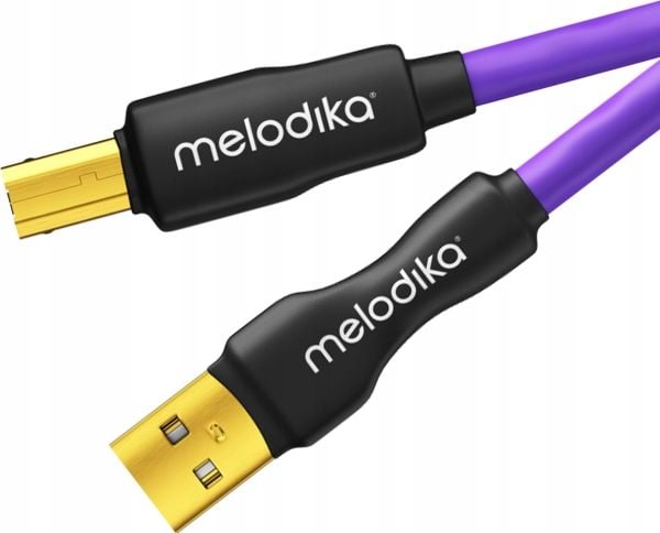 Melodika MDUAB30 lilla USB 2.0 type A-B kabel bl.a. til DAC/medisinsk utstyr/plotter - 3 m