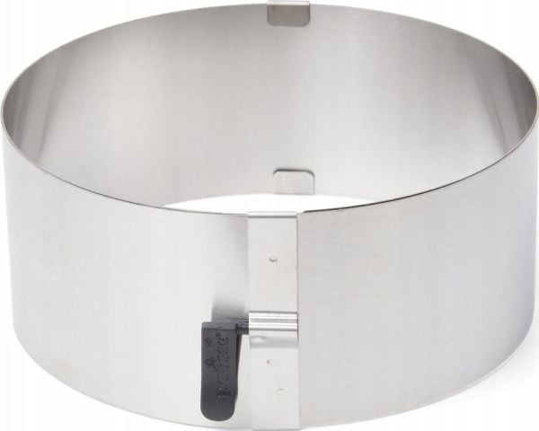 Patisse Justerbar lav rustfri kakering med lås 17-30cm - Patisse