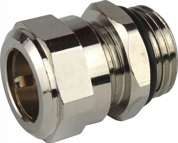 TECE nikkelbelagt klemrør/presskobling, plugg, type Quetsch, 15 mm Cu x R 1/2" 740134