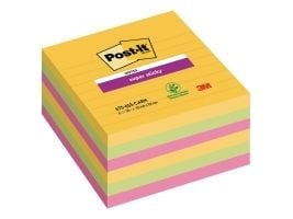 3M 7100234516, Neliö, Sininen, Vaaleanpunainen, Keltainen, Paperi, 60%, SGSCH-PEFC-COC-110078, 101 mm