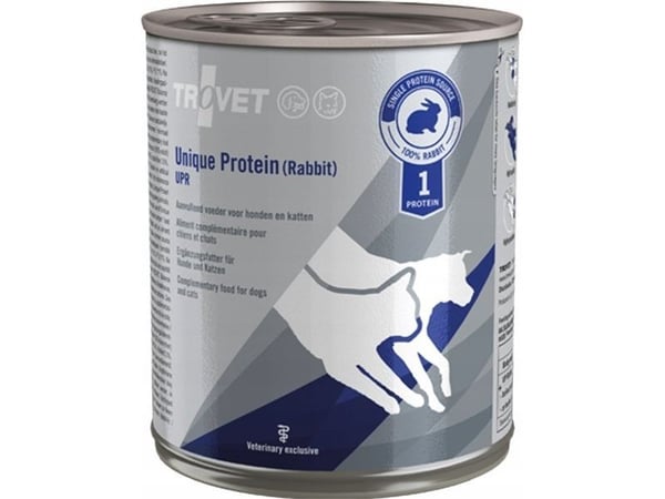 Trovet Trovet Unique Protein UPR Królik 800 g våtfôr til hund og katt