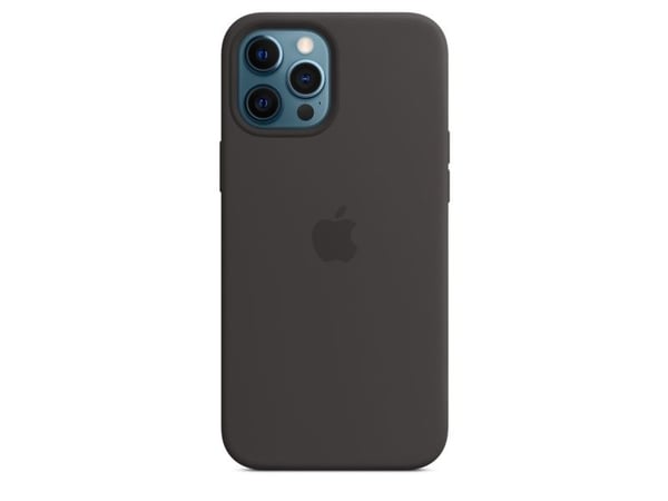 Apple - Baksidedeksel for mobiltelefon - med MagSafe - silikon - svart - for iPhone 12 Pro Max