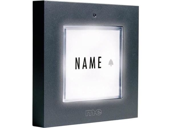 M-E MODERN-ELECTRONICS ringeknapp KTB 1 Familie antrasitt belyst (KTB-1 A)