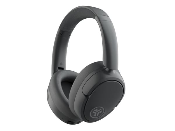 JLab JBuds Lux - Hodetelefoner med mikrofon - full størrelse - Bluetooth - trådløs, kablet - aktiv støydemping - USB-C - grafitt