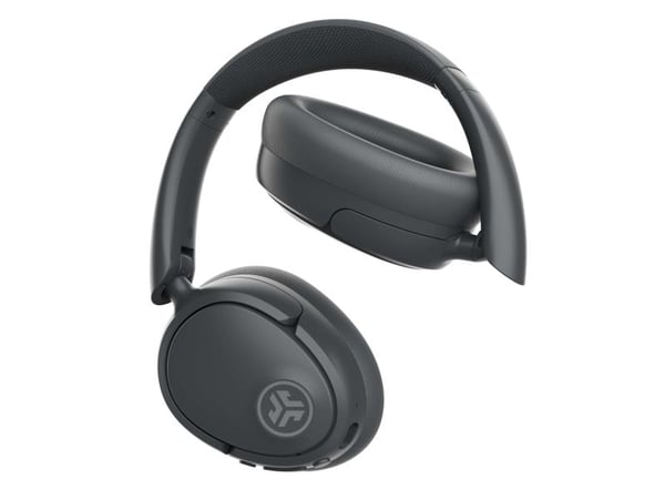 JLab JBuds Lux - Hodetelefoner med mikrofon - full størrelse - Bluetooth - trådløs, kablet - aktiv støydemping - USB-C - grafitt