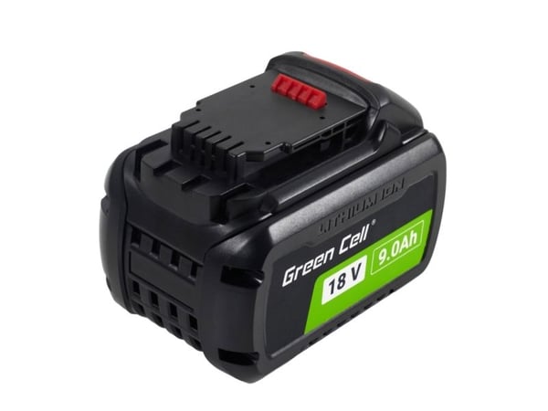 Green Cell PTDW18V9, Sort, Lithium-Ion (Li-Ion), 9 At, 54 V, 84 mm, 138 mm
