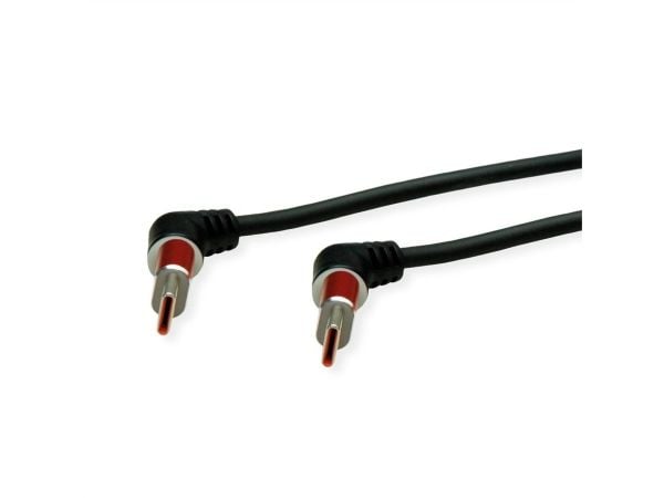 ROLINE 11.02.8347, 1 m, USB C, USB C, USB 2.0, 0,48 Gbit/s, musta, punainen