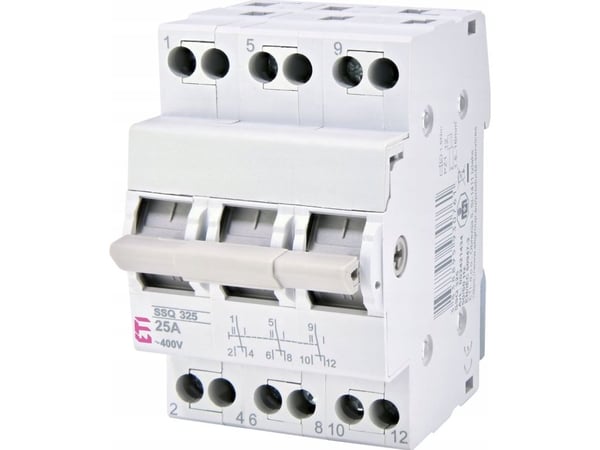Etipo ETI Polam-kytkin 002421435 kolmiasentoinen modulaarinen 40A 3-napainen SSQ 340 valkoinen