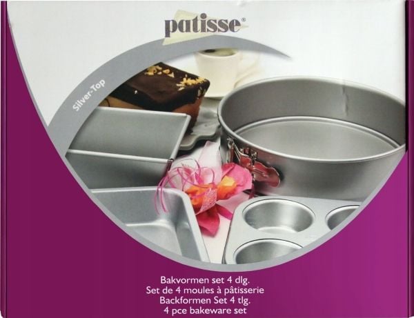 Patisse sett med 4 bakeformer SILVER-TOP