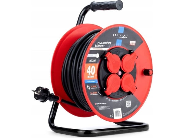 Montis PROFESSIONAL jatkojohto MT105-40 4x2p+Z IP44 16A 3680W 3x1.5 40m Montis musta
