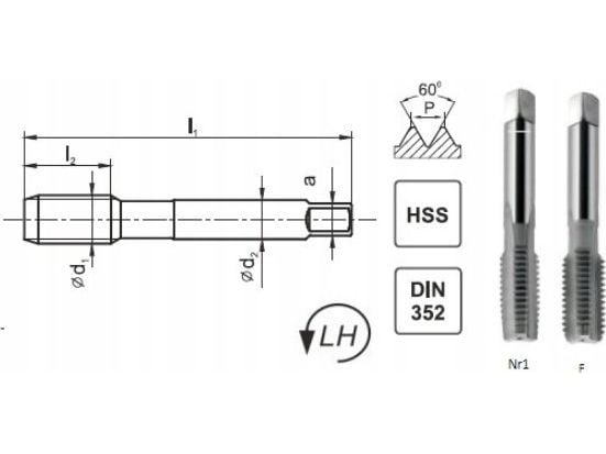Fanar gjengekile M18x1,5 NGMM/2 DIN-2181 LH (6H) HSS