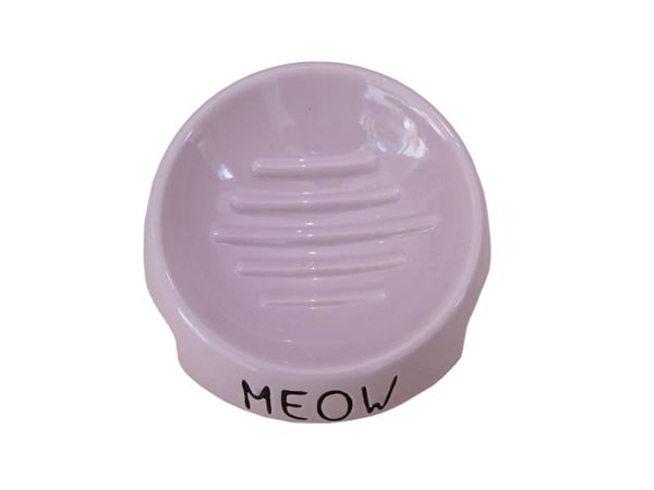 I-TEC PetRageous Meow omvendt skål 5" rosa