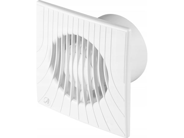 Awenta baderomsventilator WA fi100 90m3/h 14W med snorbryter og strømledning med støpsel hvit Awenta WA100WP