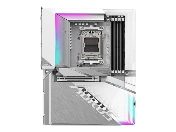 AORUS B650E STEALTH ICE - Hovedkort - ATX - Socket AM5 - AMD B650 Chipset - USB-C 3.2 Gen2, USB 3.2 Gen 2, USB 3.2 Gen 1, USB-C 3.2 Gen 2x2 - 2.5 G...