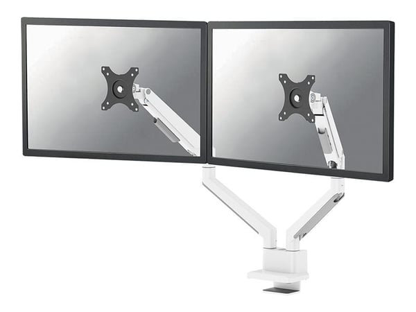 Neomounts NEXT Slim DS70-250WH2 - Monteringssett (leddarm) - full bevegelse - for 2 skjermer - aluminium - hvit - skjermstørrelse: 17"-32" - skrive...