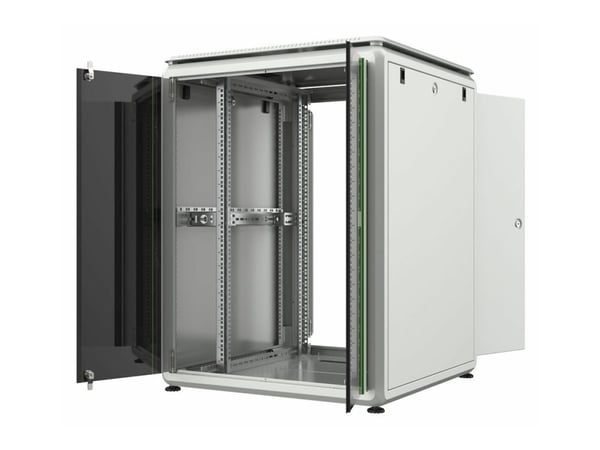 Lanview by Logon Data Line - Rack skåp - 800 x 800 mm, data line - fristående - vit - 20U - 19"