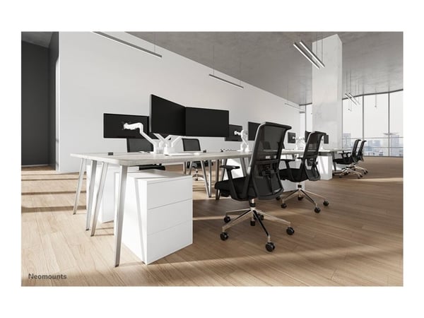Neomounts NEXT Slim DS70-250WH2 - Monteringssett (leddarm) - full bevegelse - for 2 skjermer - aluminium - hvit - skjermstørrelse: 17"-32" - skrive...