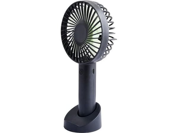 USB Blow Fan 44-503# Håndholdt USB-vifte med batteri, sort