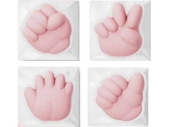 Cortek CORTEK KEYCAP 4 PCS ROCK PAPERI