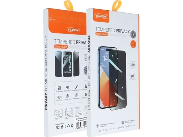 VMAX Tempered Glass 6D Pro Veason Privacy Glass - til Iphone 15 Pro Max svart