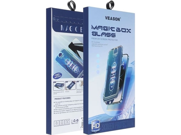 VMAX härdat 6D Pro Veason Easy-Install glasskydd för iPhone 14 Pro svart