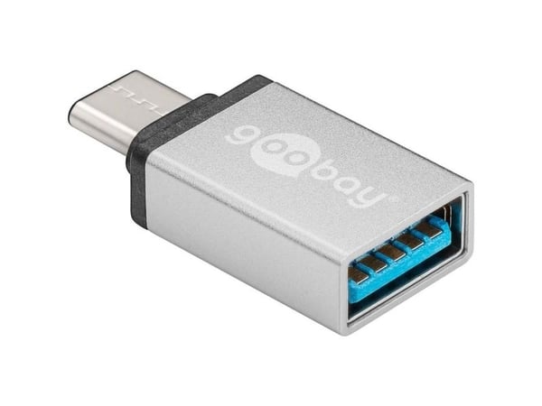 Goobay 56620, USB C, USB A, Sølv