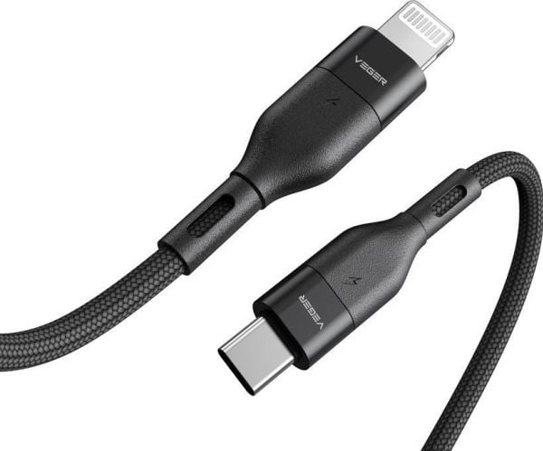 Veger VEGER VEGER USB-kaapeli C-tyyppi Lightning PD 3A 27W CL01 1.2m musta