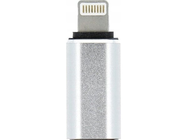 USB-sovitin OEM-sovitin Typ C (żeński) do Lightning (męski) srebrny