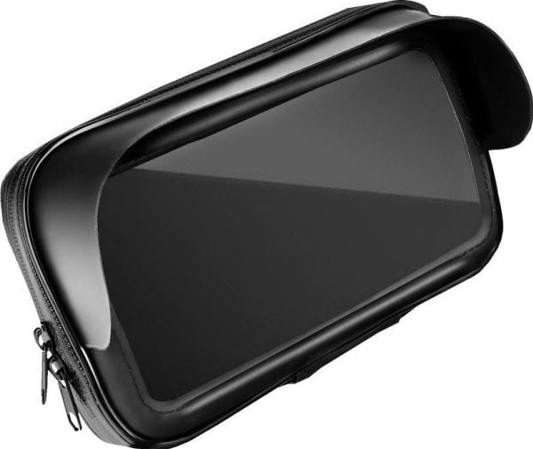 OEM Vanntett motorsykkelholder med visir (6,4" - 8"), svart