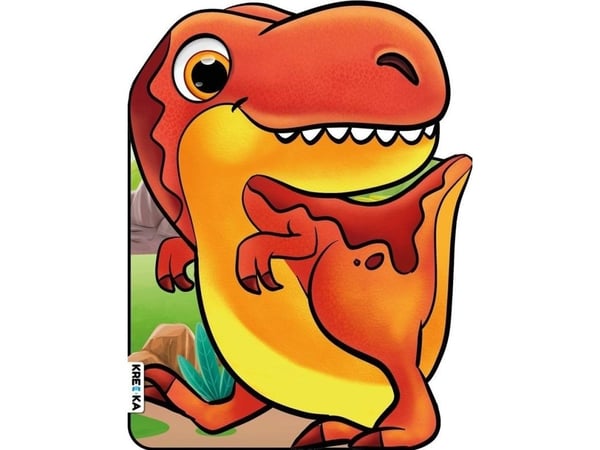 Fargeleggingssider med klistremerker - Tyrannosaurus (kollektivt arbeid)