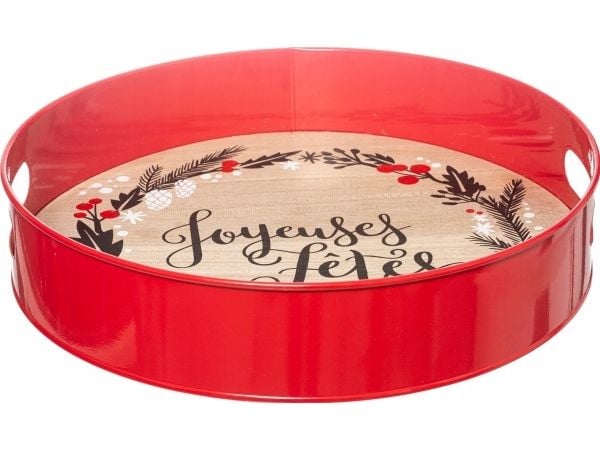 Fééric Valot ja joulu Koristetarjotin jouluaiheisella kuvioinnilla, Ø 35 cm