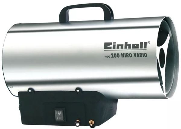 Einhell HGG 200 Niro Vario, Varmluftspistol, Rett håndgrep, Sort, Sølv, AC, 38 W, 220 - 240 V