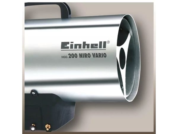 Einhell HGG 200 Niro Vario, Varmluftspistol, Rett håndgrep, Sort, Sølv, AC, 38 W, 220 - 240 V