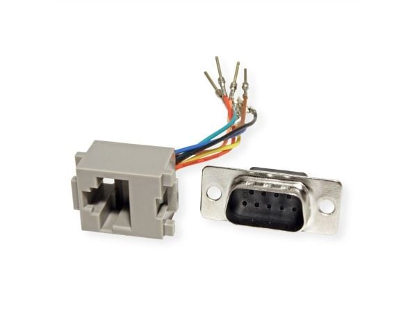 ROLINE 12.03.7524, DB9, RJ-45, Sølv