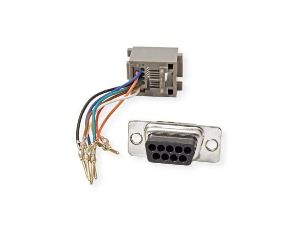ROLINE 12.03.7524, DB9, RJ-45, Sølv