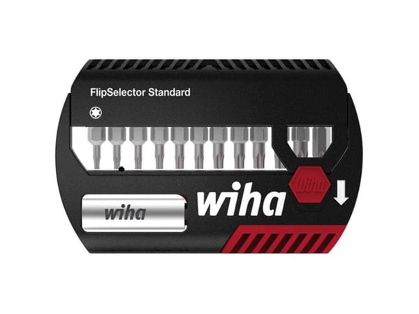 Wiha FlipSelector Standard, 13 stykker, Torx, Polyamid, T15 T20 T25 T8 T10 T30 T7 T9 6.0, 25 mm, 25,4 / 4 mm (1 / 4")