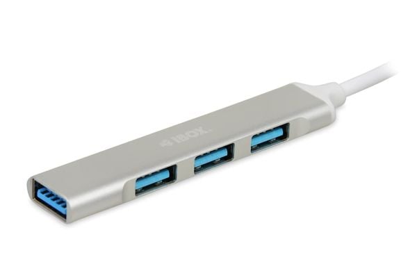 iBOX IUH3FAS - Hub - 4 x SuperSpeed USB 3.0 - stasjonær