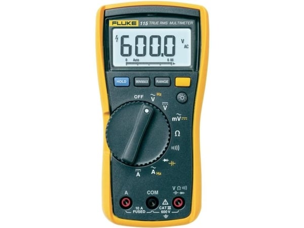 Fluke 115, Digitalt, Håndholdt multimeter, CAT III 600V, 0.1 - 600 V, 0,1 - 600 V, 6 - 10 A