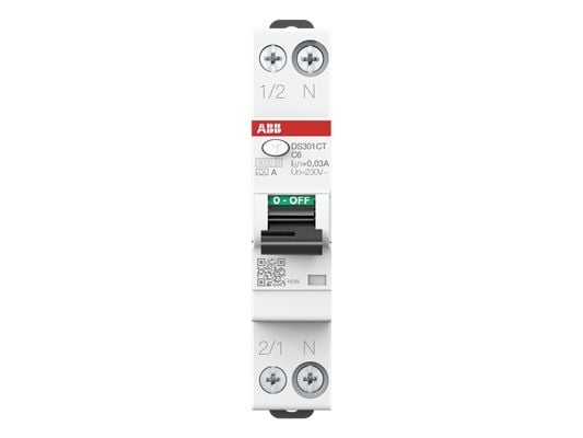 ABB FI/LS-kytkin DS301CA-C16A/0.03 6kA 1P+N ( 2CSR255163R1164 )