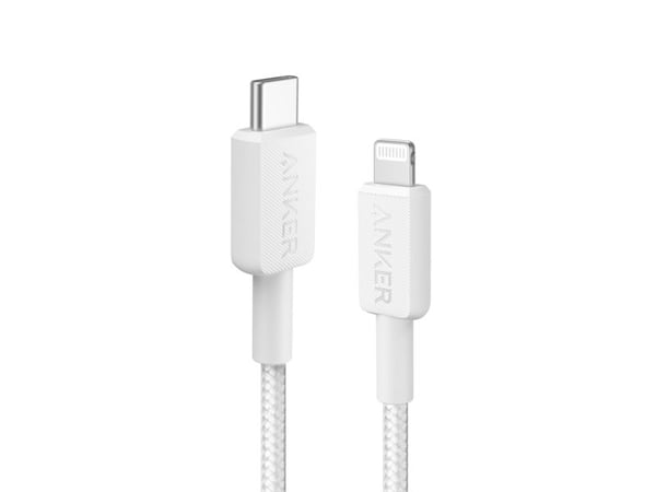 Anker 322 - Lightning-kabel - Lightning hann til USB-C hann - 1.83 m - hvit - USB Power Delivery