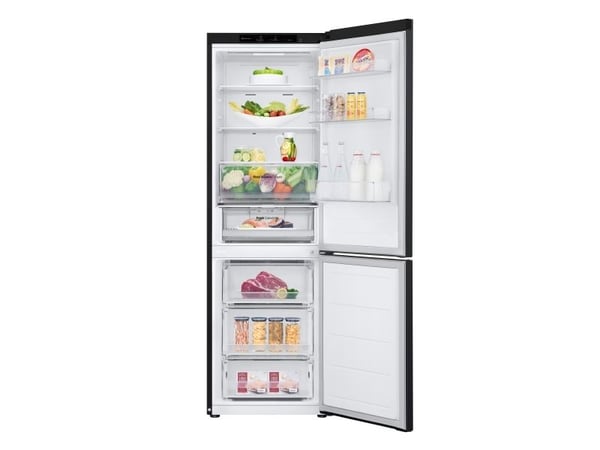 LG GBV3100DEP - Kjøleskap/fryser - bunnfryser - bredde: 59.5 cm - dybde: 68.2 cm - høyde: 186 cm - 344 liter - Klasse D - grafittsvart