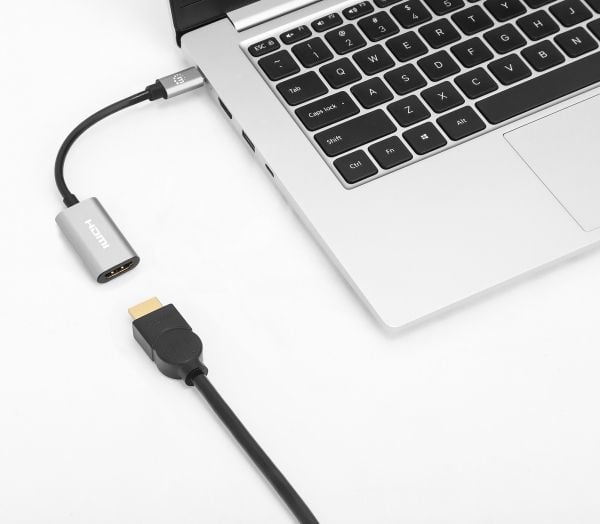 Manhattan 153973, 0,11 m, USB Type-C, HDMI, Hankjønn, Hunkjønn, Rett